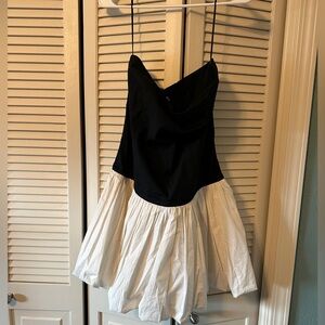 Bubble Hem Mini Dress A&F